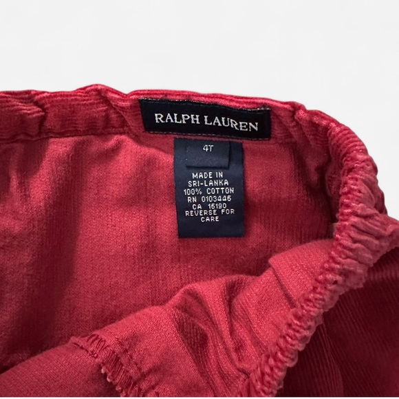 Ralph Lauren Deep Red Cotton Shorts - Picture 2 of 4